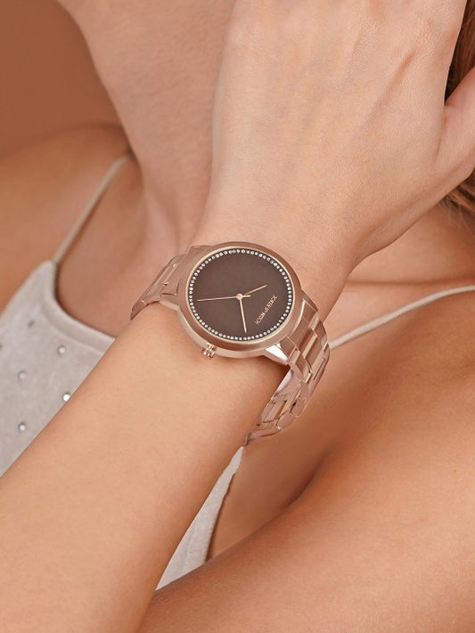 Women  Rose Gold Bracelet Style Watch